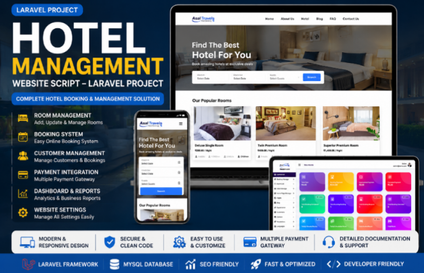 Hotel management website
